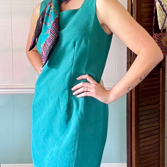 Carole Little Dresses & Skirts - Carole Little Y2K Cut Out Midi Dress | Teal | Size 4